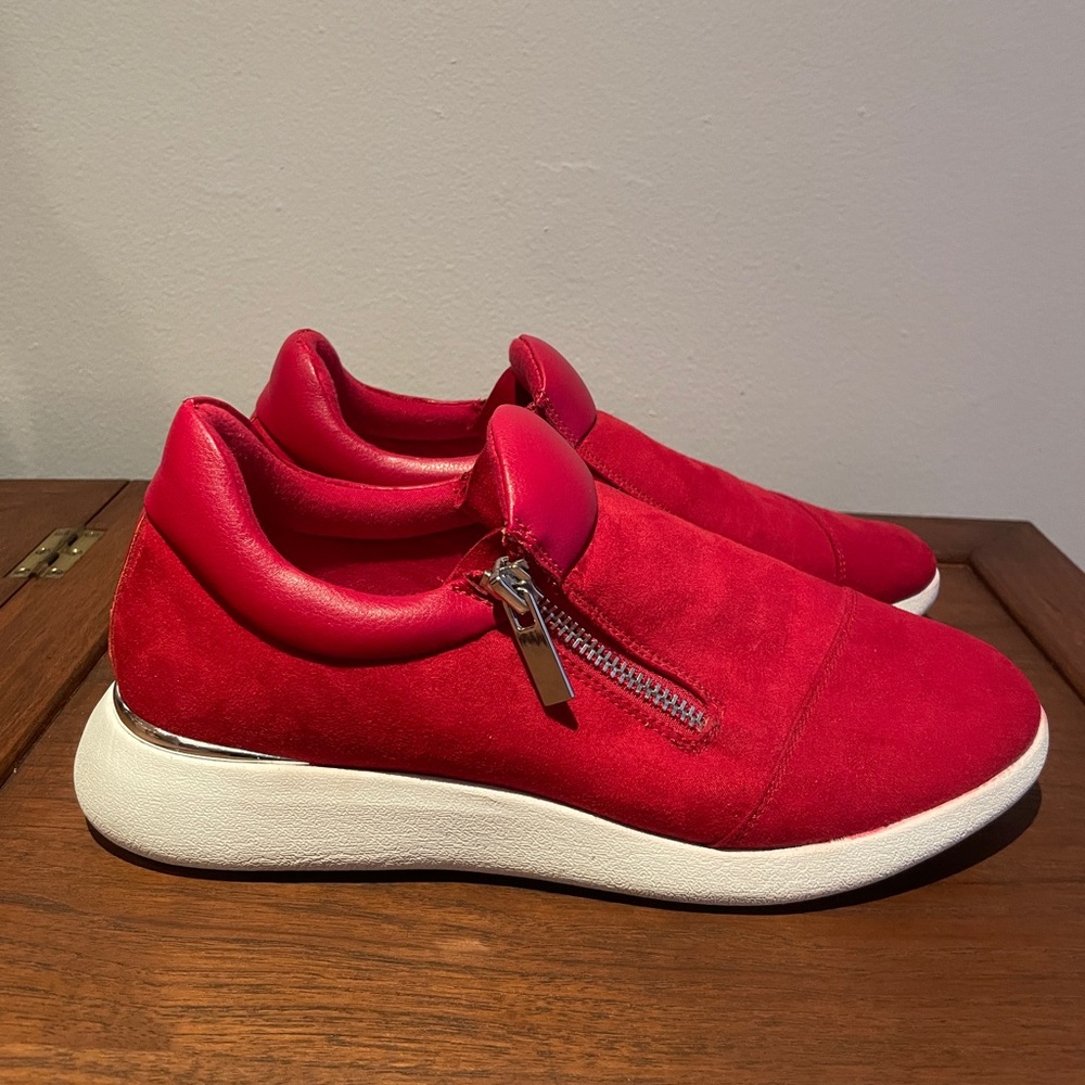 ALDO - Red Suede Sneakers (sz 10)